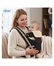 Bubzii Ergonomic Baby Carrier with Hip Seat: Breathable fabric, Detachable hood, Padded straps, Pocket storage Hip Seat Baby Carrier with 4 Positions for 6-24 Months - Black