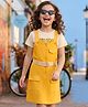 Ollington St. Cotton Knit Frock Half Sleeves  with Fun Printed  Inner Tee & Belt - Beige