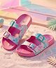 Hopits Hearts Printed Buckle Detailed Sandals - Peach