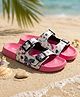 Hopits Floral Printed Buckle Detailed Sandals - White