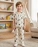 The Magic Wand Cotton Woven Half Sleeves Animals Printed Coordinating Shirt & Pajama Night Suit - Off White