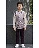 Ahhaaaa Cotton Blend Woven Full Sleeves Floral Printed Shirt & Pants Set - Purple