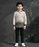 Ahhaaaa Cotton Blend Woven Full Sleeves Floral Printed Shirt & Pants Set - Green