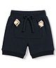 Mini Taurus Knitted Knee Length Shorts With Animal Applique - Charcoal Grey