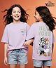 Primo Gino Disney Single Jersey Knit Half Sleeves Front & Back Mickey & Friends Printed T-Shirt - Mauve