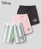 Primo Gino Disney Single Jersey Knit Short With Minnie Mouse Print Pack of 3 - Pink Green Black