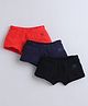 BUMZEE Cotton Knit Solid Trunk Pack Of 3 - Red Black & Navy Blue