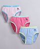 BUMZEE Cotton Knit Solid Color Panties Pack of 3 - Pink & Blue