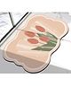 House of Quirk Bath Mat Rug Rubber Non Slip Quick Dry Absorbent Thin Bathroom Rugs Fit Under Door Bathroom Floor Mats-Shower Rug for in Front of Bathtub - Peach