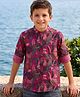 Pine Kids 100% Cotton Woven Full Sleeves Floral Printed Shirt - Multicolor