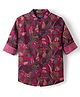Pine Kids 100% Cotton Woven Full Sleeves Floral Printed Shirt - Multicolor