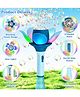 Yamama Electric Bubble Wand for Kids with LED Lights & Rechargeable Battery, Automatic Flower Bubble Machine Toy Leak-Proof Design for Boys & Girls Age 3+ (Color May Vary)