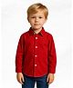 The Kids Club Cotton Woven Full Sleeve Solid Shirt - Red
