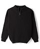 Pine Kids Knit Full Sleeves Solid Colour Pullover - Black