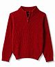 Pine Kids Knit Full Sleeves Solid Colour Pullover - Red