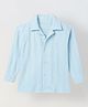 Spunkies Cotton Lycra Woven Full Sleeves Stripe Textured Shirt - Blue