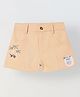 Spunkies Pure Cotton Woven Palm Trees Printed Shorts - Peach