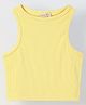 Spunkies Cotton Blend Woven Sleeveless Solid Top - Yellow
