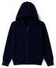 Pine Kids Knit Full Sleeves Front Open Hooded Sweater With Cable Knit Design- Navy Blue