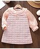 Mark & Mia Winter Frock with Full Sleeves and Checked Pattern - Pink