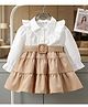 Mark & Mia Dress Full Sleeves With Belt - White