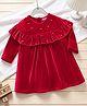 Mark & Mia Full Sleeves Stone Embellished Party Dress - Red