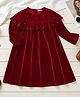 Mark & Mia Full Sleeves Party Stone Embellished Party Dress - Red