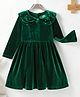 Mark & Mia Full Sleeves Party Dress With Stone Embellishment - Dark Green