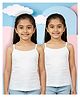 NUSYL Cotton Knit Pack Of 2 Sleeveless Solid Camisoles - White