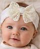 The little lookers Bow Applique Detailed Headband - White