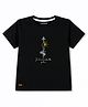 CUCUMBER Cotton Knit T-Shirts Half Sleeves Round Neck Graphic Black 6-7 Years