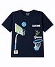 CUCUMBER Cotton Knit T-Shirts Half Sleeves Round Neck Graphic Navy Blue 6-7 Years