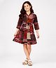 Piccolo Rayon Woven Three Fourth Sleeves Abstract Printed Coordinating Shirt Style Top & Skirt Set - Multi Colour