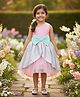 PIccolo Net Woven Sleeveless Sequins Embellished Bow Applique Detailed Dress - Pink