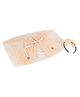 Aye Candy Shimmer Detailed Cape & Hair Band Set - Peach