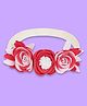 Aye Candy Floral Applique Detailed Headband - Dark Pink