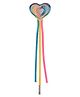 Aye Candy Glittered Heart Designed Wand -  Blue Yellow & Green