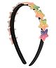 Aye Candy Star Applique Detailed Hair Band With Butterfly Wand - Blue Yellow & Green