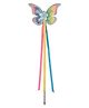 Aye Candy Butterfly Applique Detailed Wand - Blue Yellow & Green