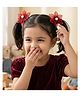 Aye Candy Floral Applique Detailed & Stone Embellished Alligator Hair Clip - Maroon
