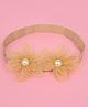 Aye Candy Floral Applique Detailed Sequins & Pearl Embellished Headband - Gold