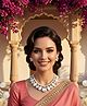 Mansiyaorange Gold Plated White and Opaque White CZ Cubic Zerconia Crystal Gemstone-Studded Jewelry Set(Weight : 40 g)