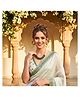 MANSIYAORANGE Double Layered Green & Off-White Glass Pearl Mala Neckalce with Kundan Earrings Jewellery Set(Weight : 60 g