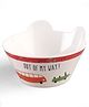 Servewell Face Designed Car Printed Round Bowl - Red