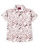 Radutu Cotton Woven Half Sleeves Printed Shirt - Pink