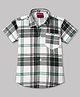 Radutu Cotton Woven Half Sleeves Checked Shirt -White & Green