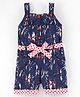 Enfance Core Cotton Knit Sleeveless Floral Printed Jumpsuit With Belt - Red