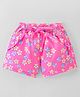 Enfance Core Cotton Woven Knee Length Floral Printed Shorts - Pink