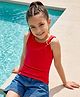 Arias Cotton Knit Sleeveless Top - Red