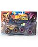 Hot Wheel Die Cast Free Wheel  Monster Trucks  Skeletor Toy Pack of 2 - Yellow & Purple